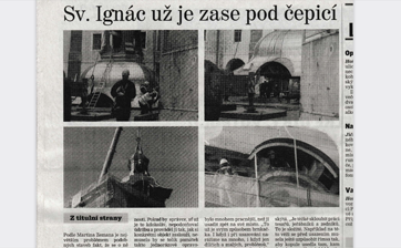 Svatý Ignác je už zase pod čepicí
