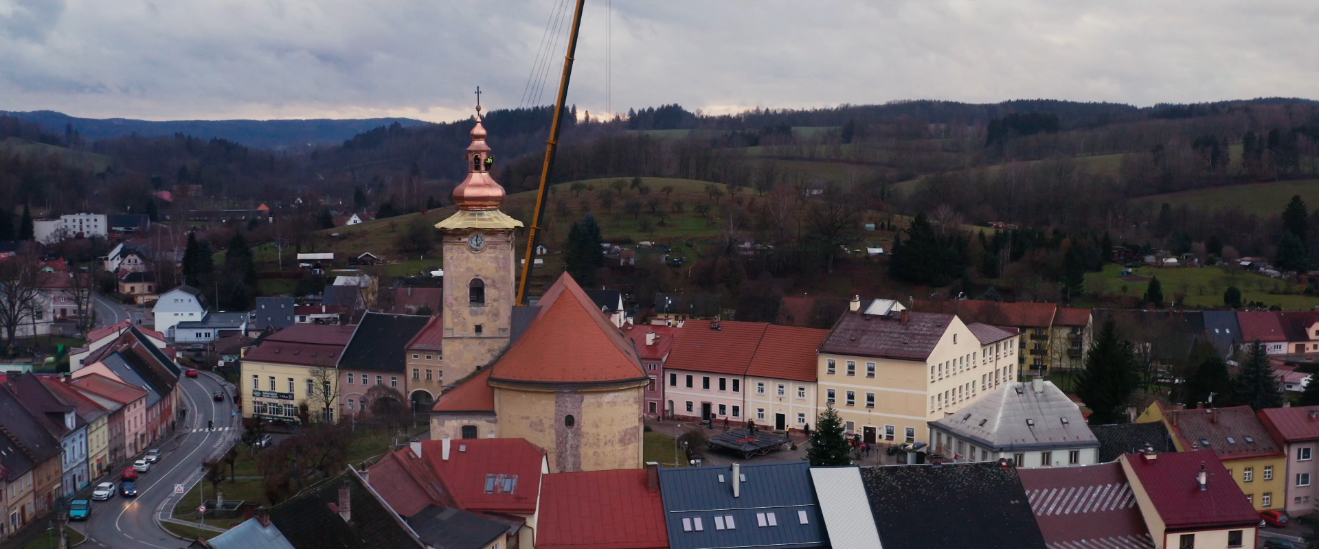 Rekonstrukce kopule věže kostela Nejsvětější trojice v Pilníkově